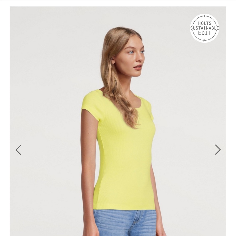 AGOLDE 90'S Scoopneck Ribbed Top size XS